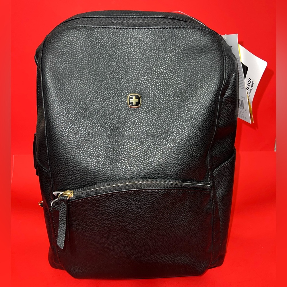 SwissGear Black Backpack Sleek Durable Design (Unisex)